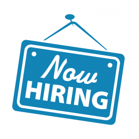 Blue sign with the text 